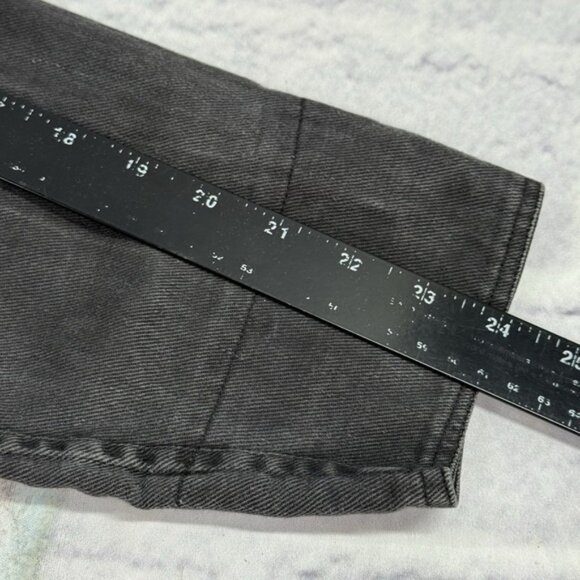 Vintage Casanova Italy Chore Shirt‎ Jacket XL Black Canvas Green Corduroy Collar - Picture 7 of 16